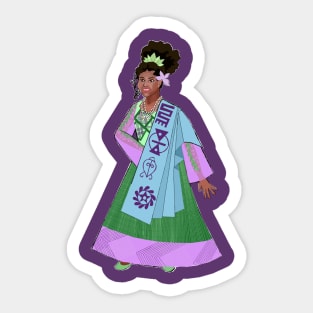 Yoruba and Akan diaspora princess Sticker